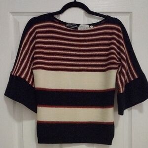 Vintage Women's Striped Sweater - Made In Italy